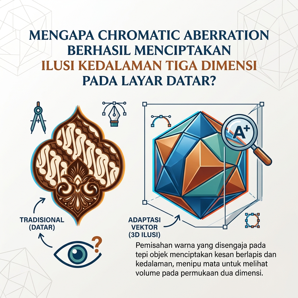 Chromatic Aberration Menciptakan Ilusi Kedalaman Tiga Dimensi