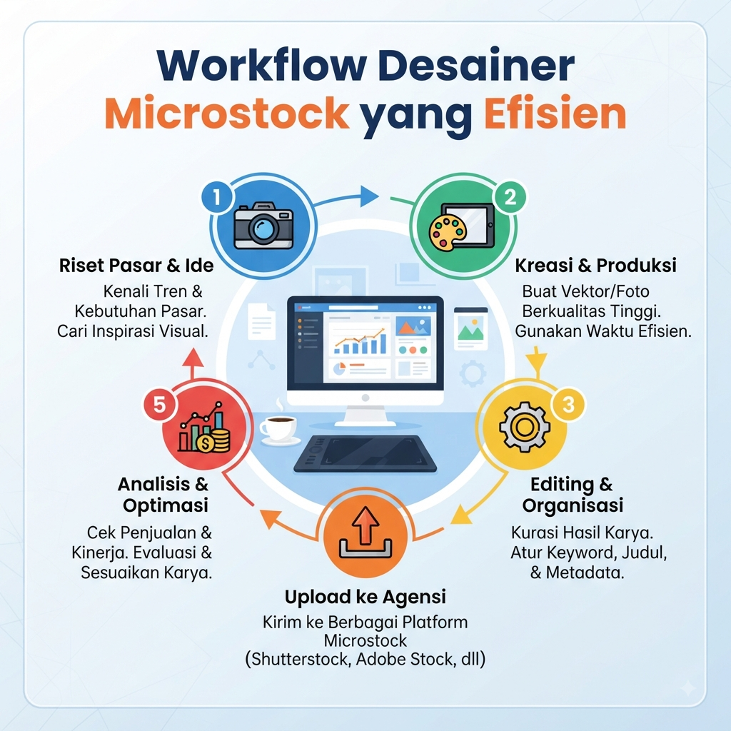 Workflow Desainer Microstock yang Efisien