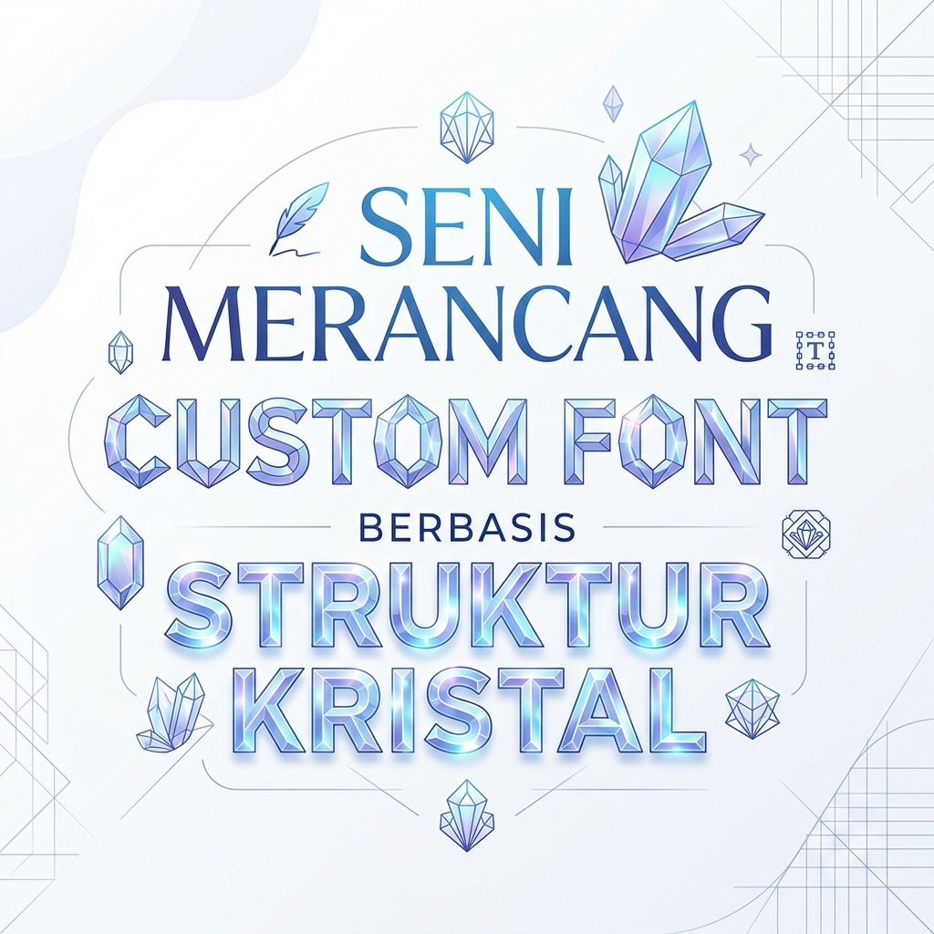 Seni Merancang Custom Font Berbasis Struktur Kristal