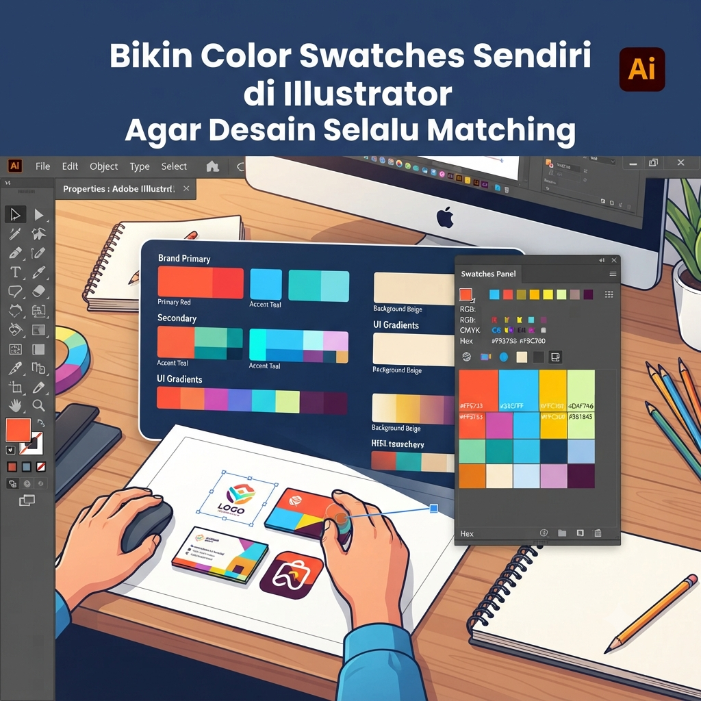Bikin Color Swatches Sendiri di Illustrator Agar Desain Selalu Matching