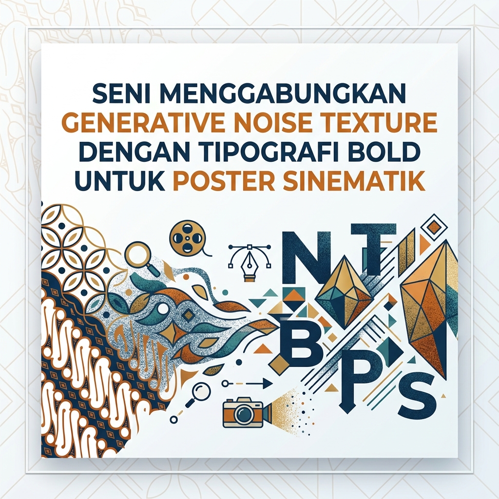 Menggabungkan Generative Noise Texture dengan Tipografi Bold