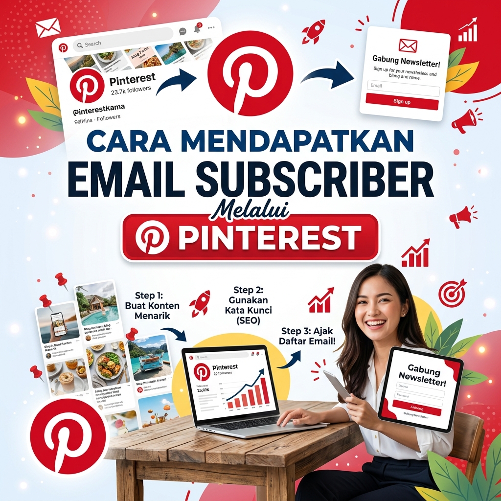 Cara Mendapatkan Email Subscriber melalui Pinterest