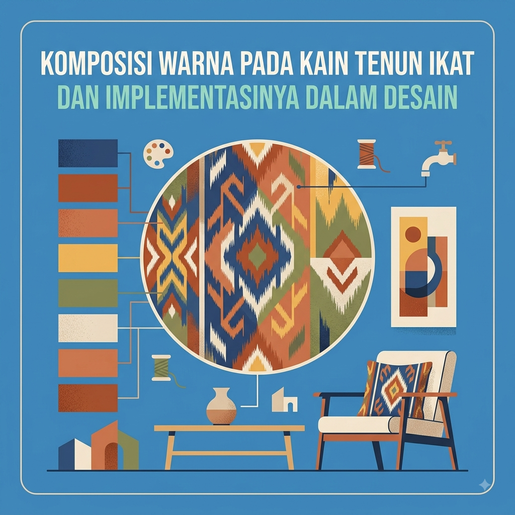 Komposisi Warna pada Kain Tenun Ikat dan Implementasinya