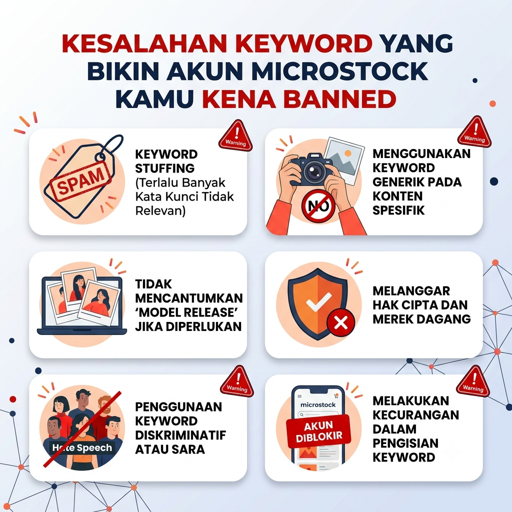 Kesalahan Keyword yang Bikin Akun Microstock Kamu