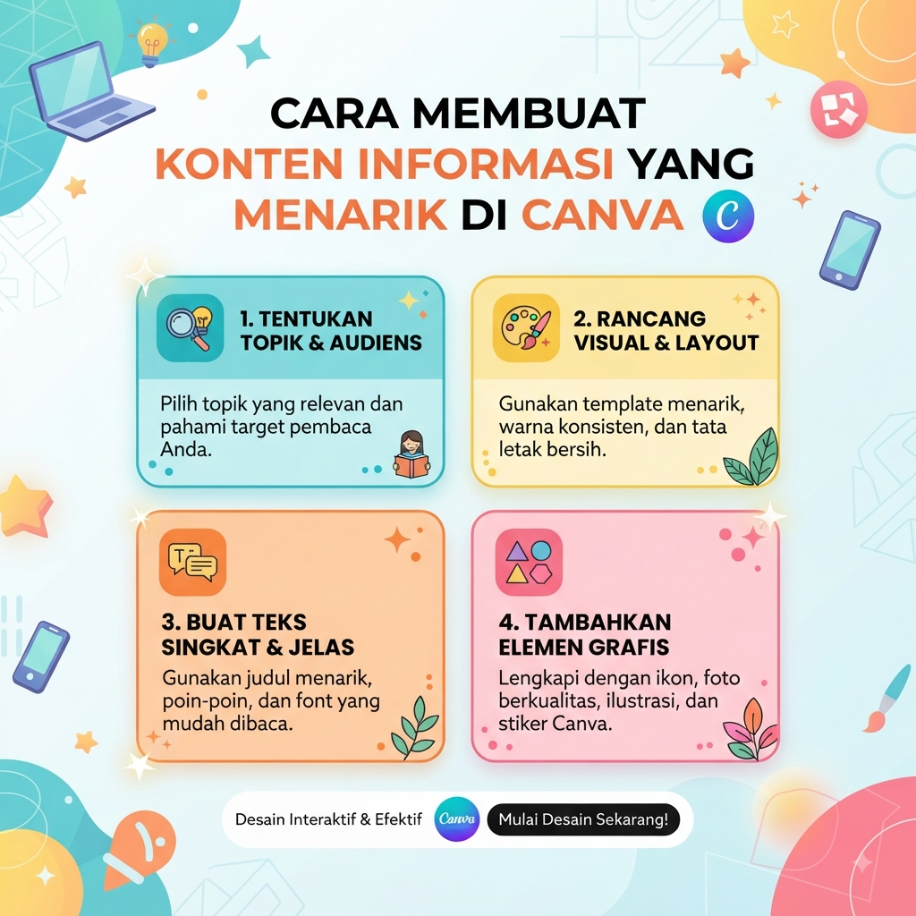 Cara Membuat Konten Informasi yang Menarik di Canva