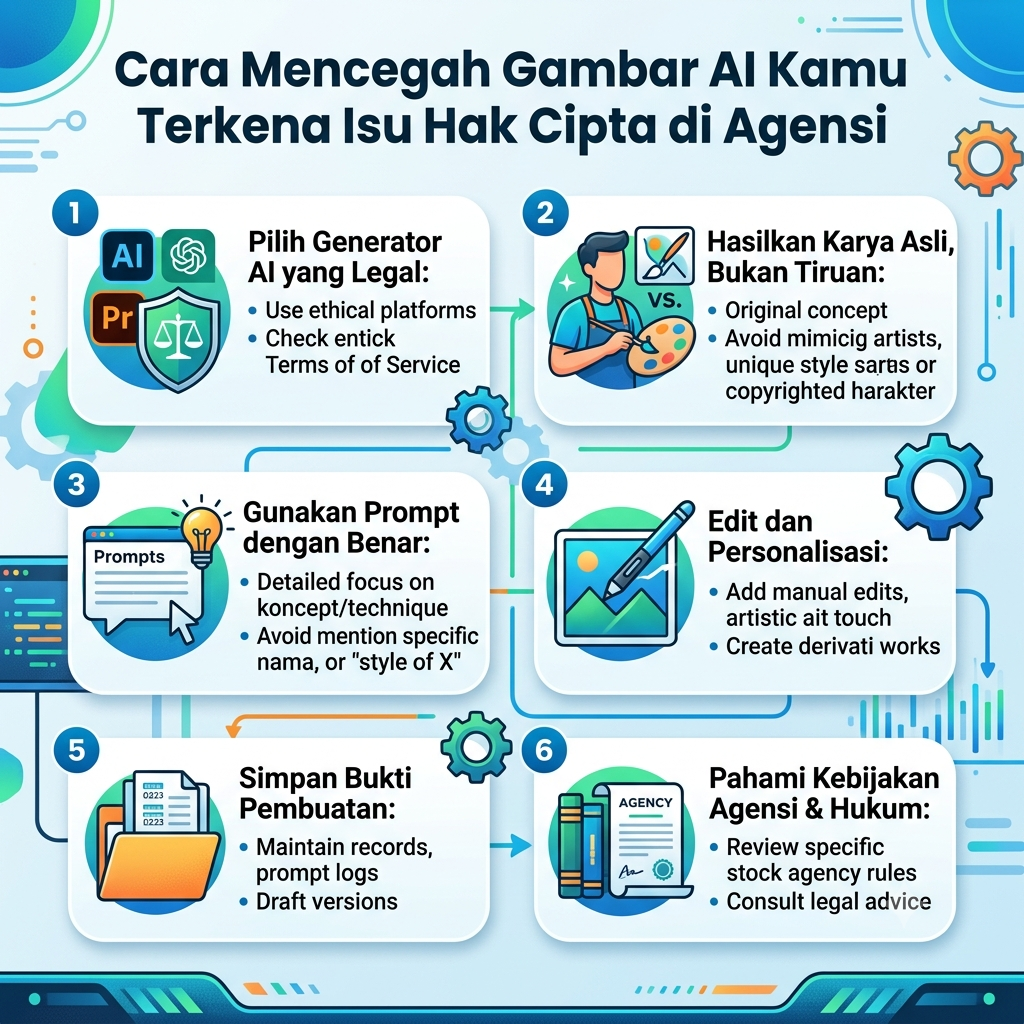 Cara Mencegah Gambar AI Kamu Terkena Isu Hak Cipta di Agensi