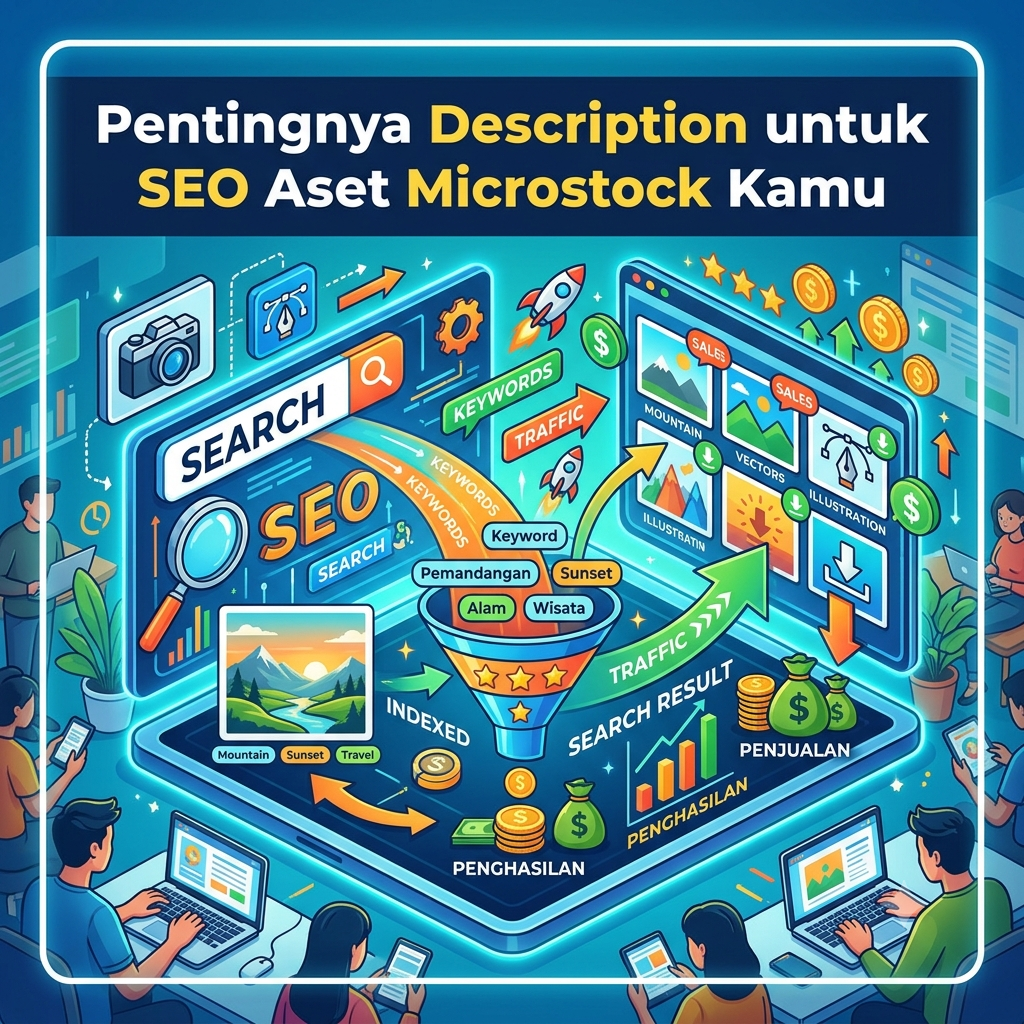 Pentingnya Description untuk SEO Aset Microstock Kamu