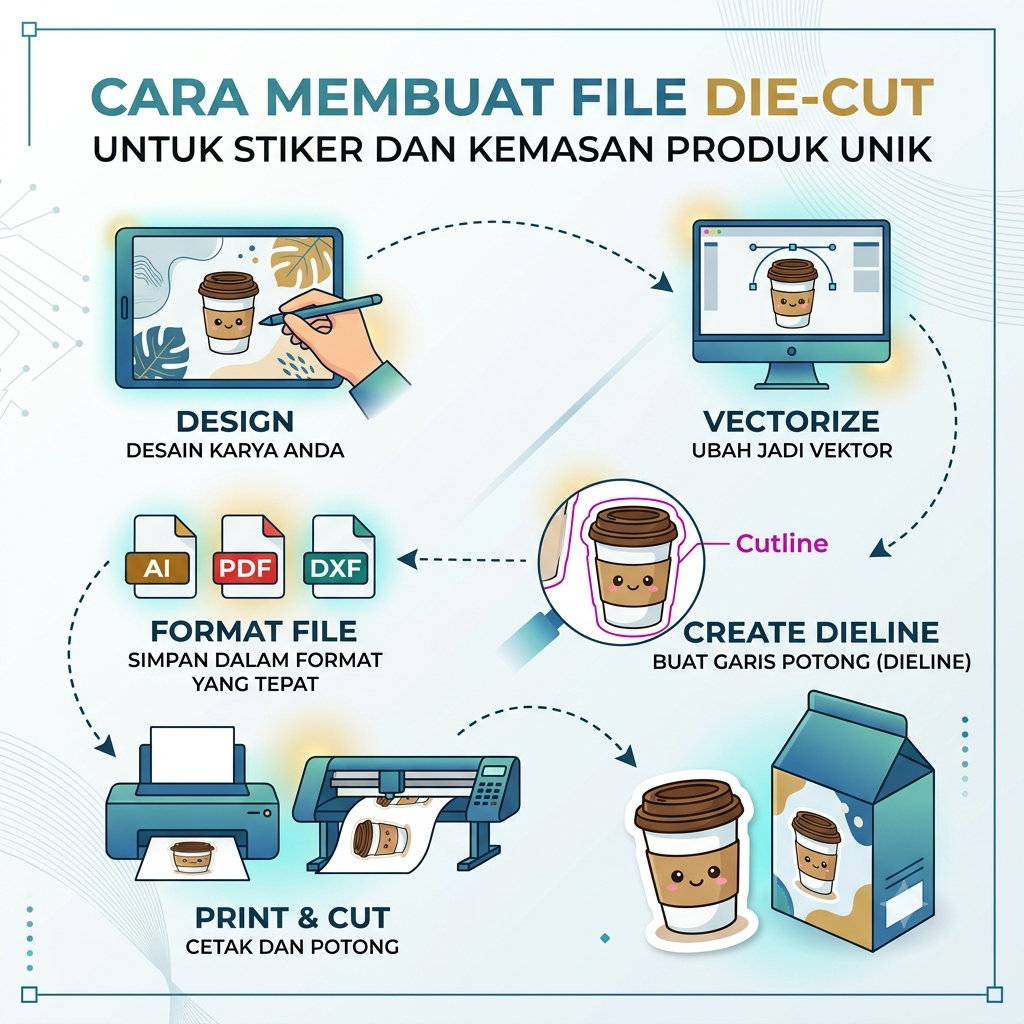 Cara Membuat File Die-Cut untuk Stiker dan Kemasan Produk Unik