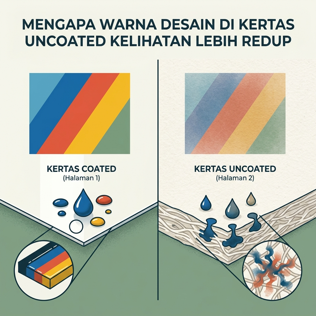 Mengapa Warna Desain di Kertas Uncoated Kelihatan Lebih Redup
