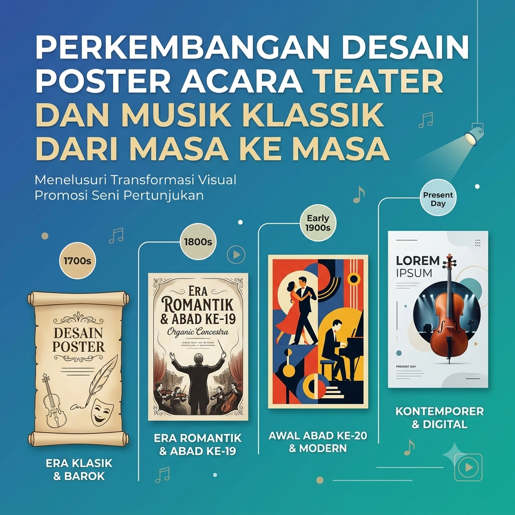 Perkembangan Perkembangan Desain Poster Acara Teater dan Musik Klasik dari Masa ke Masa