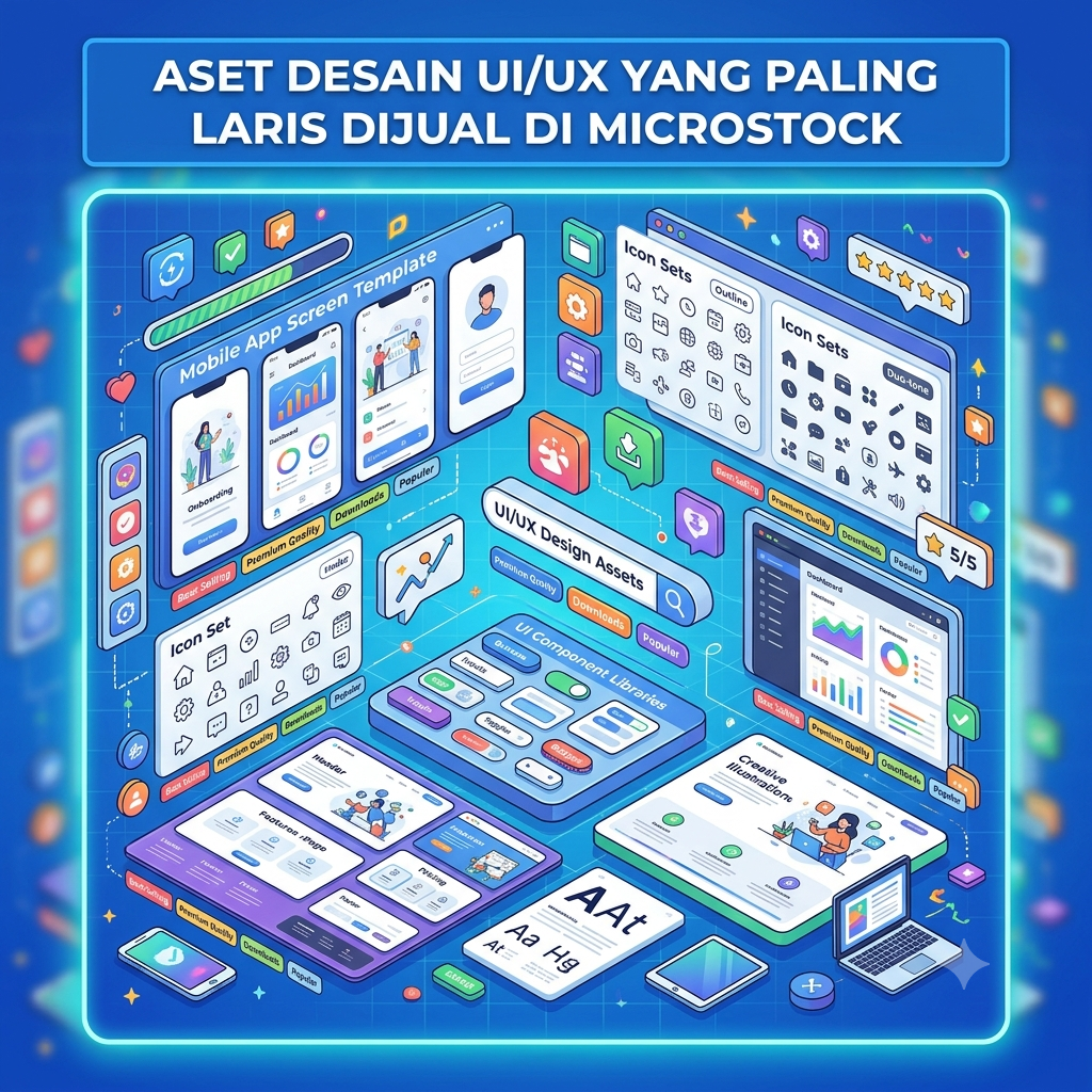 Aset Desain UI/UX yang Paling Laris Dijual di Microstock