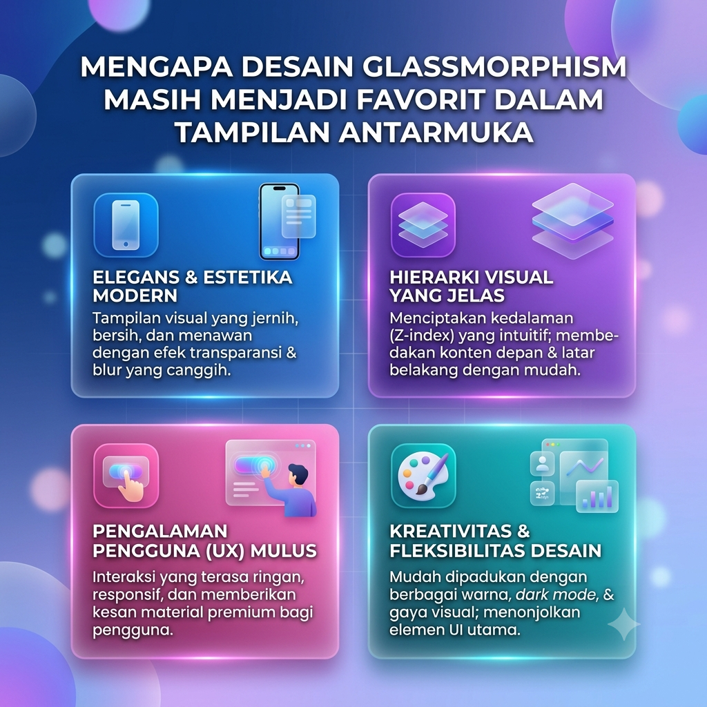 Glassmorphism Masih Menjadi Favorit dalam Tampilan Antarmuka