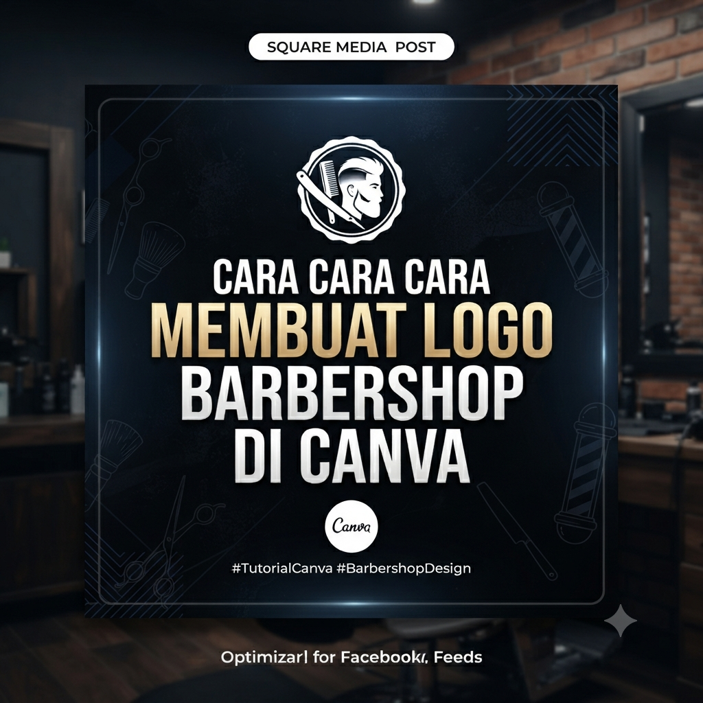 Cara Membuat Logo Barbershop di Canva
