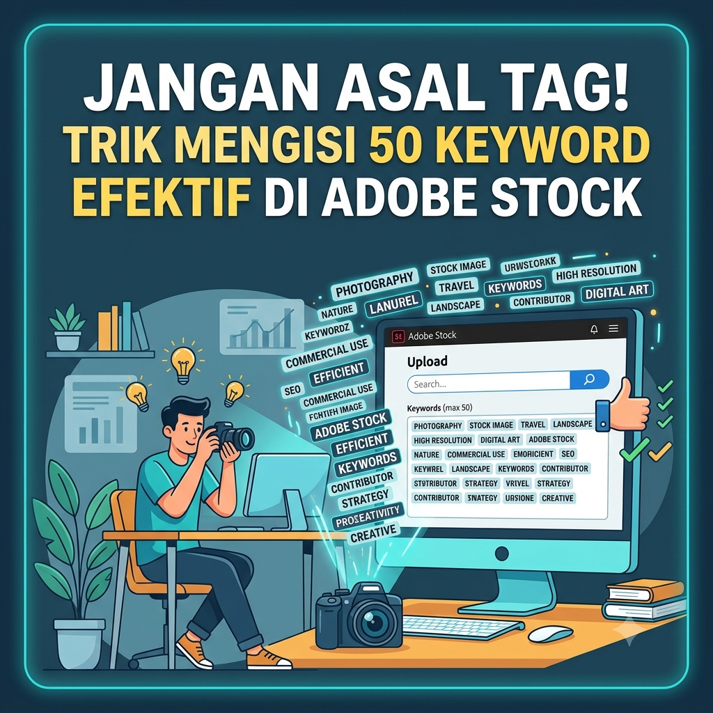 Jangan Asal Tag! Trik Mengisi 50 Keyword Efektif di Adobe Stock