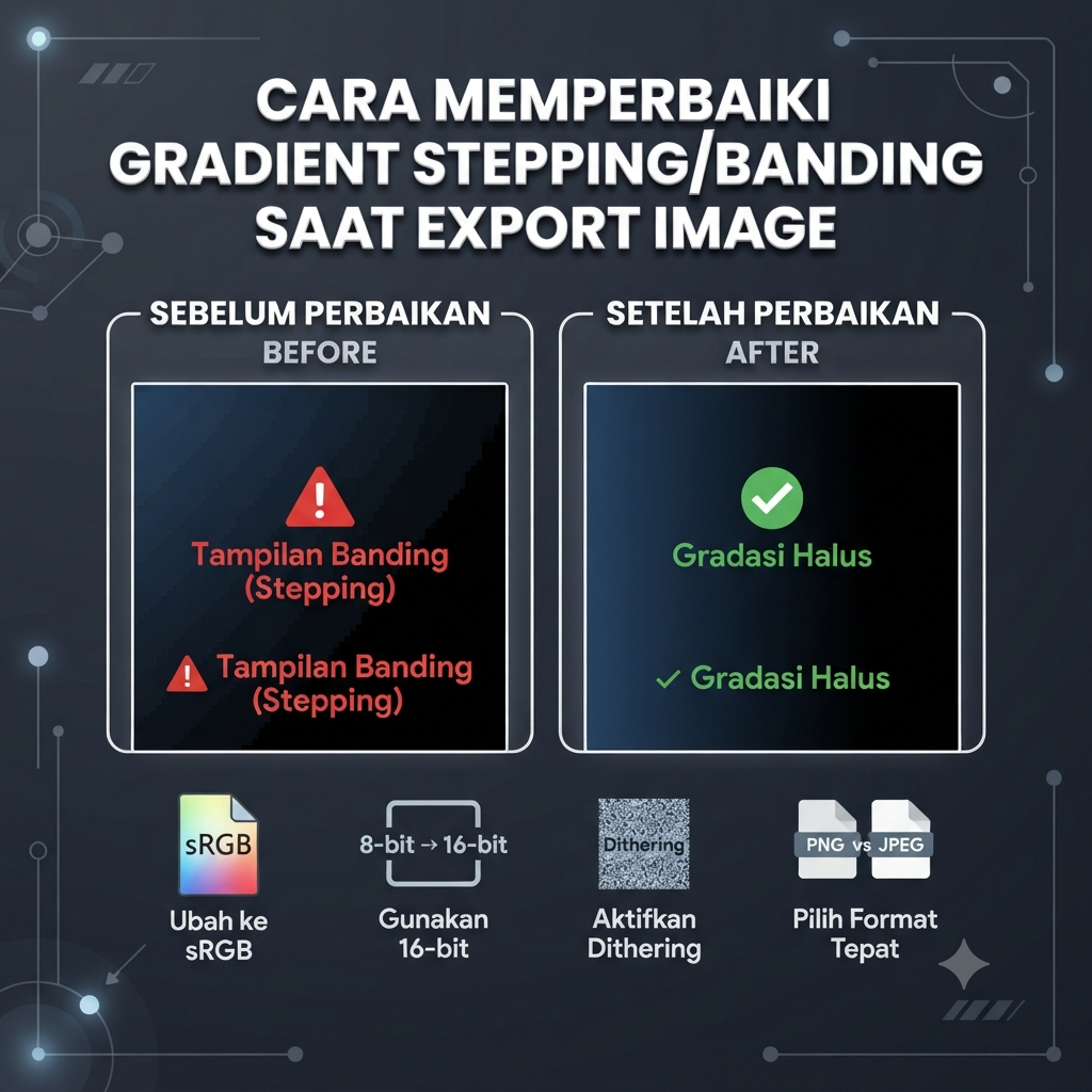 Cara Memperbaiki Gradient Stepping/Banding Saat Export Image