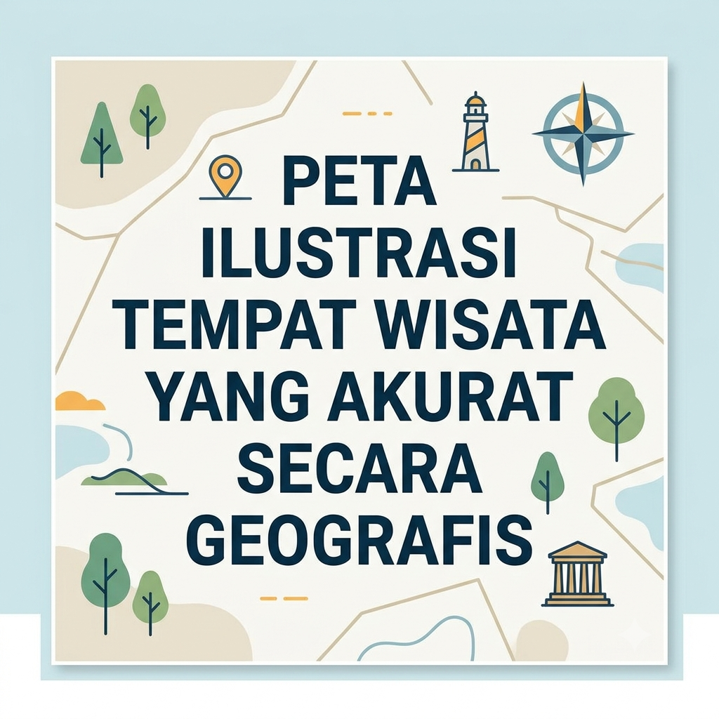 Peta Ilustrasi Tempat Wisata yang Akurat Secara Geografis
