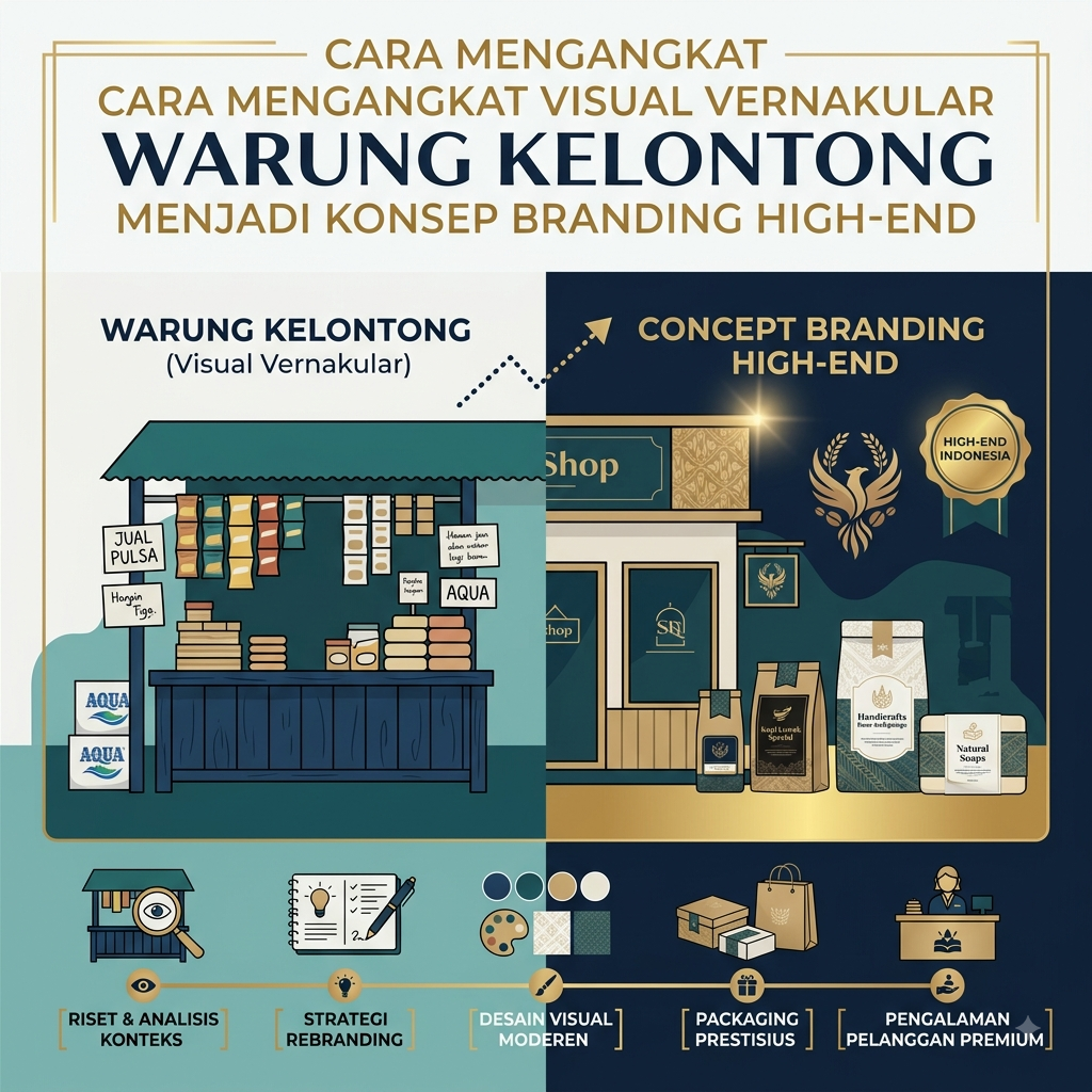 Visual  Warung Kelontong Menjadi Konsep Branding High-End