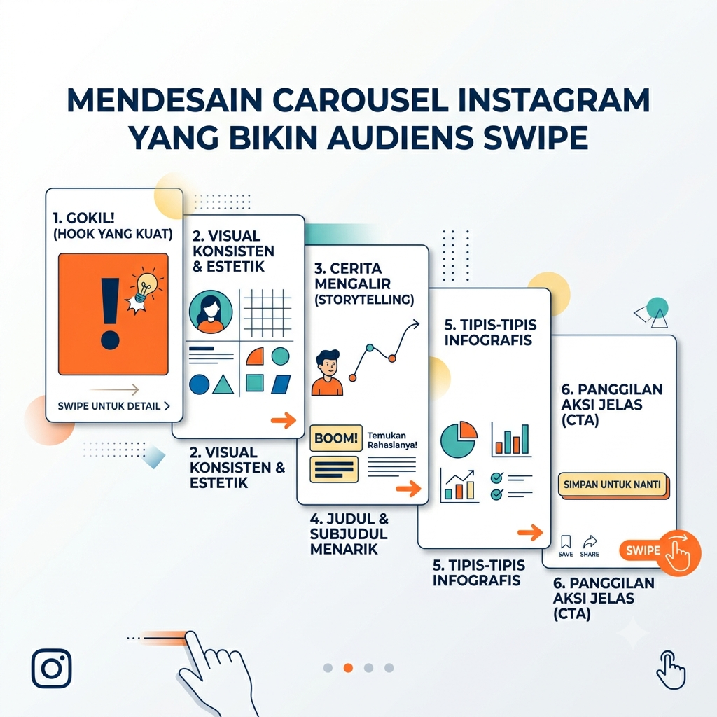 Mendesain Carousel Instagram yang Bikin Audiens Swipe