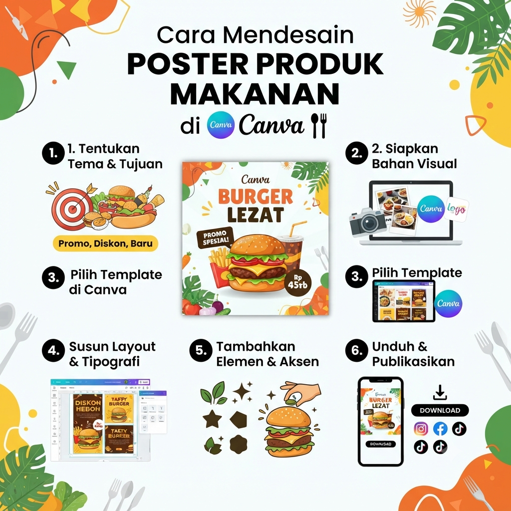 Cara Mendesain Poster Produk Makanan di Canva