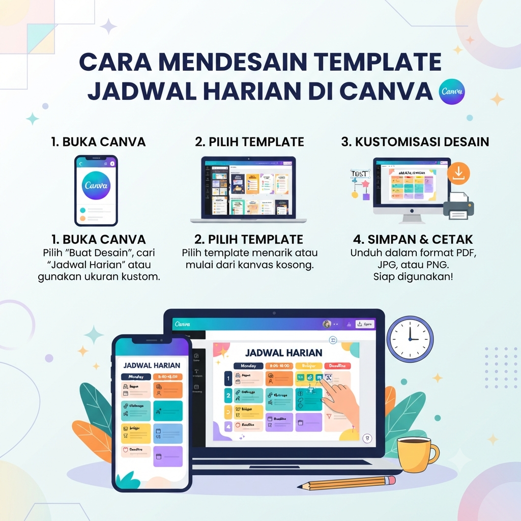 Cara Mendesain Template Jadwal Harian di Canva