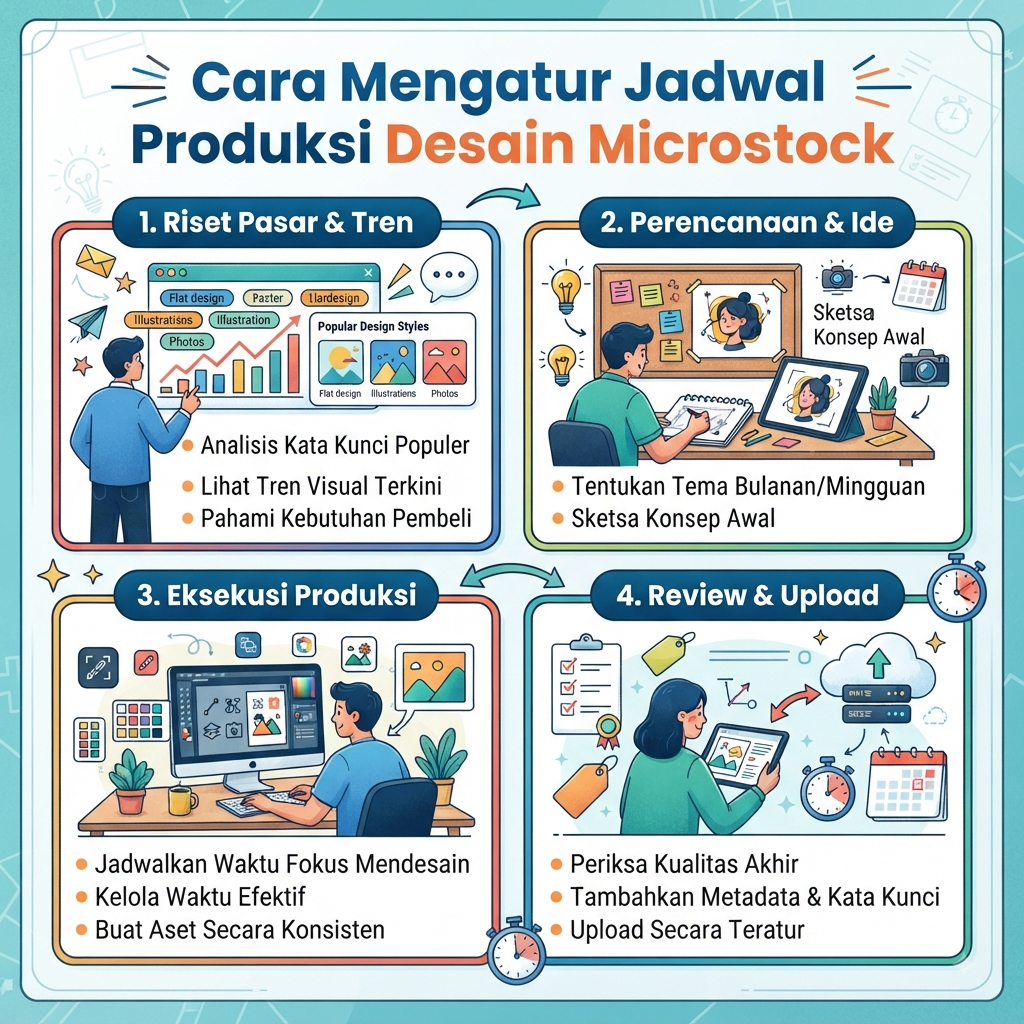 Cara Mengatur Jadwal Produksi Desain Microstock