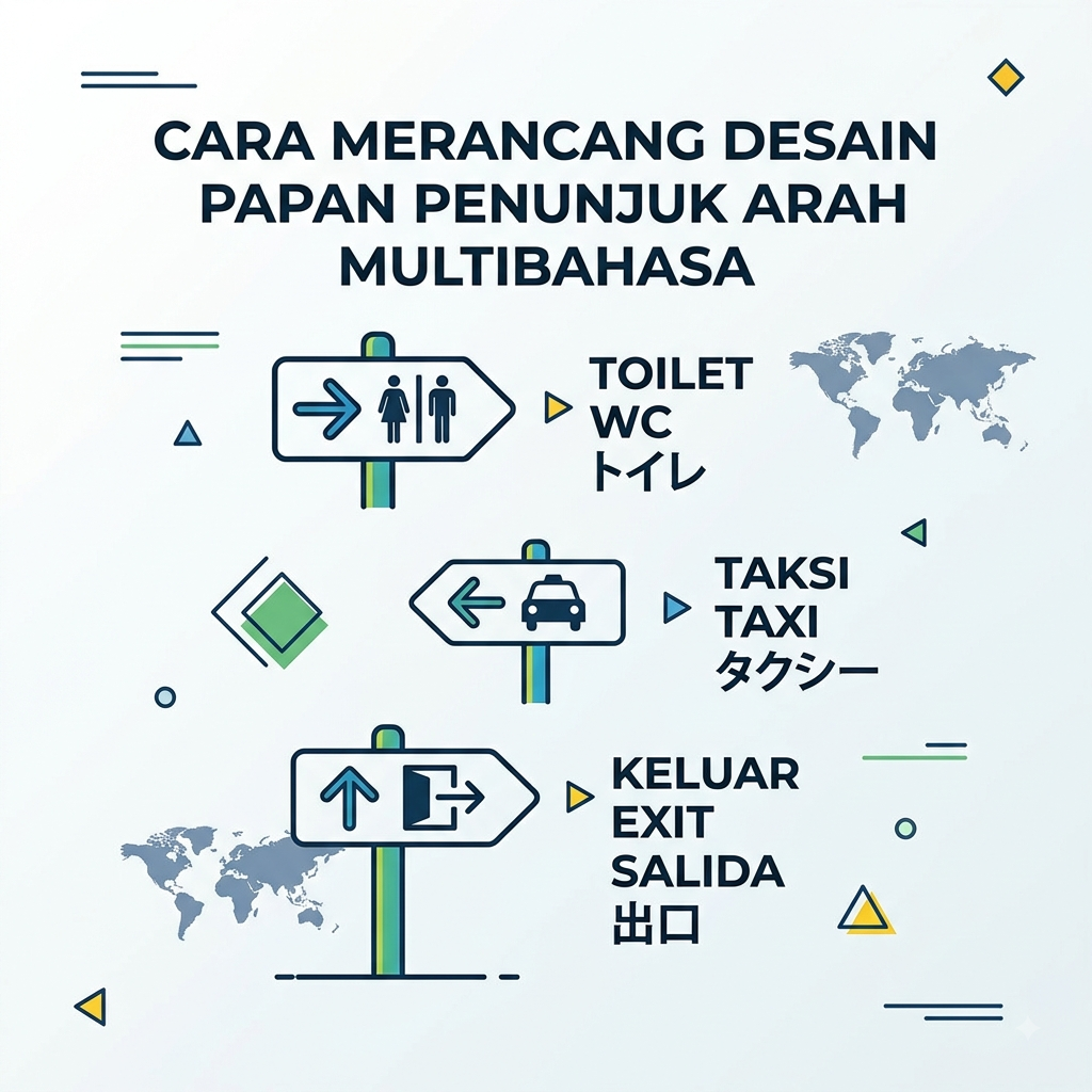 Cara Merancang Desain Papan Penunjuk Arah Multibahasa