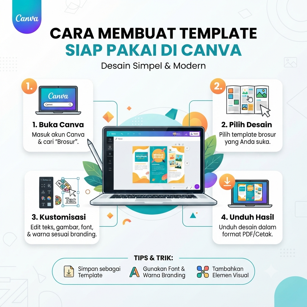Cara Membuat Template Brosur Siap Pakai di Canva