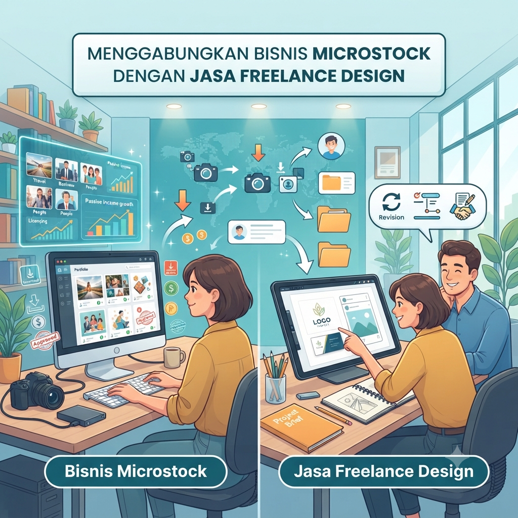 Menggabungkan Bisnis Microstock dengan Jasa Freelance Design