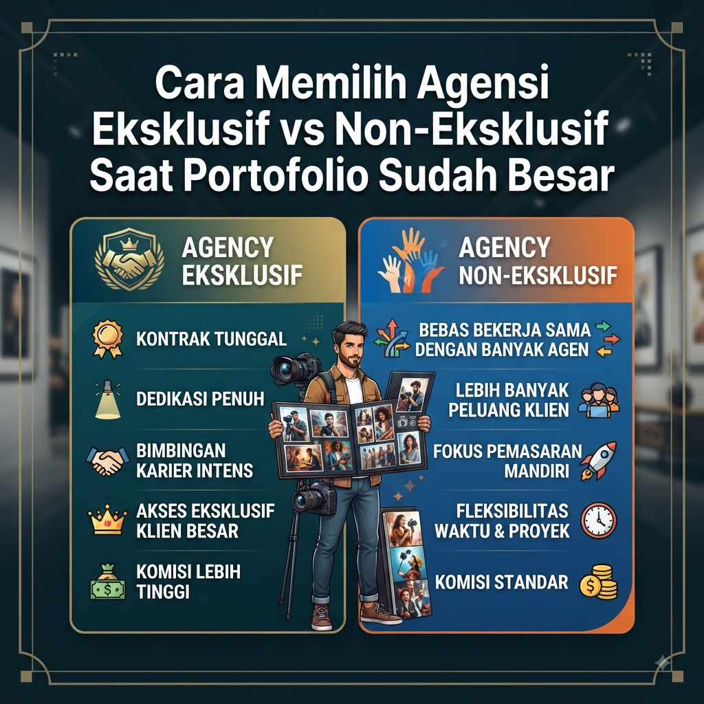 Cara Memilih Agensi Eksklusif vs Non-Eksklusif Saat Portofolio