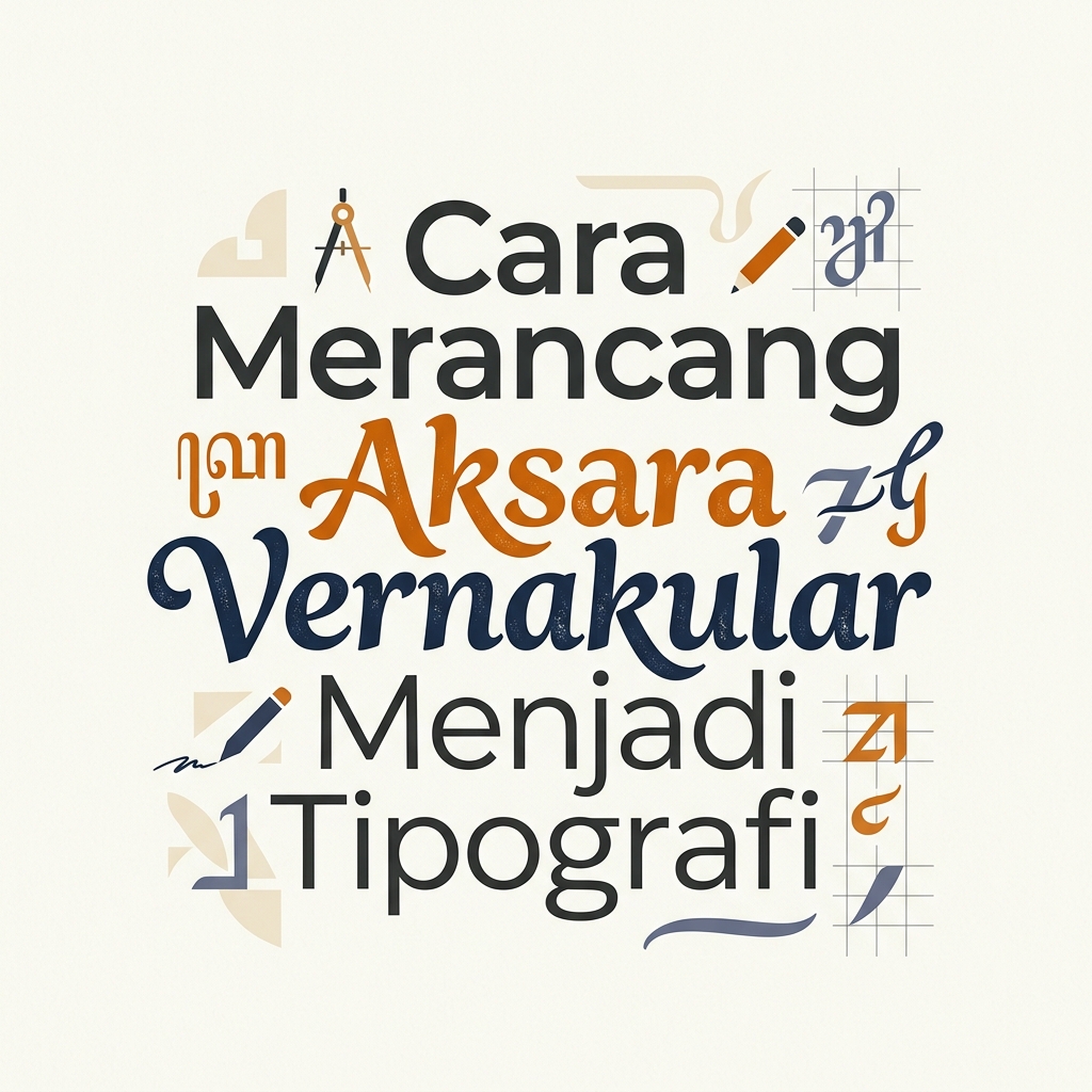Cara Merancang Aksara Vernakular Menjadi Tipografi