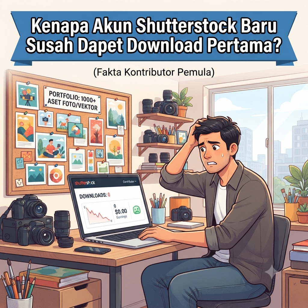 Kenapa Akun Shutterstock Baru Susah Dapet Download Pertama?