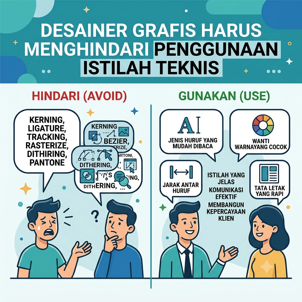 Desainer Grafis Harus Menghindari Penggunaan Istilah Teknis