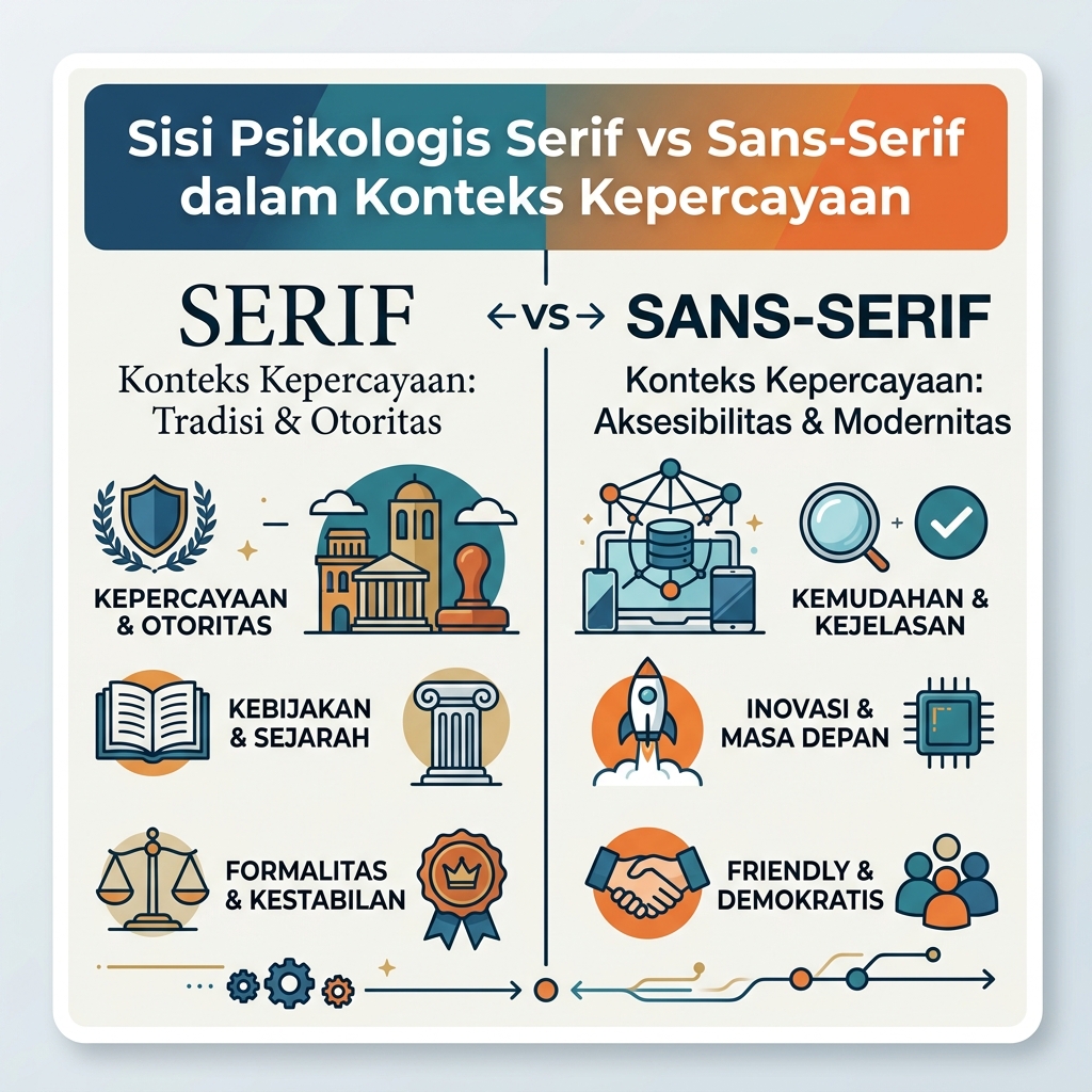 Sisi Psikologis Serif vs Sans-Serif dalam Konteks Kepercayaan