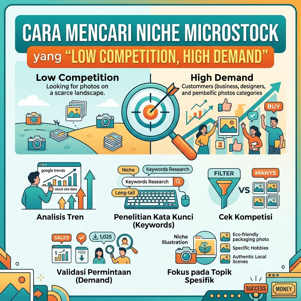Cara Mencari Niche Microstock yang ‘Low Competition