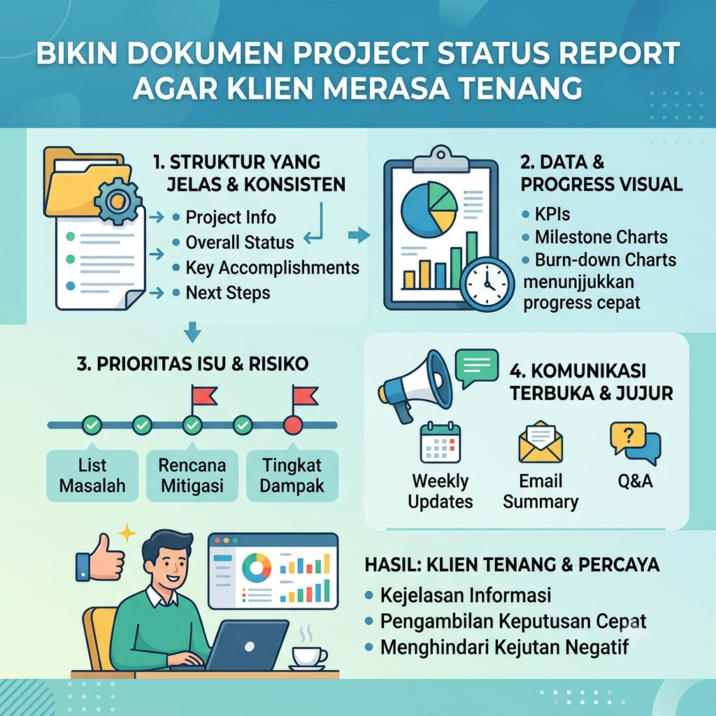 Bikin Dokumen Project Status Report Agar Klien Merasa Tenang