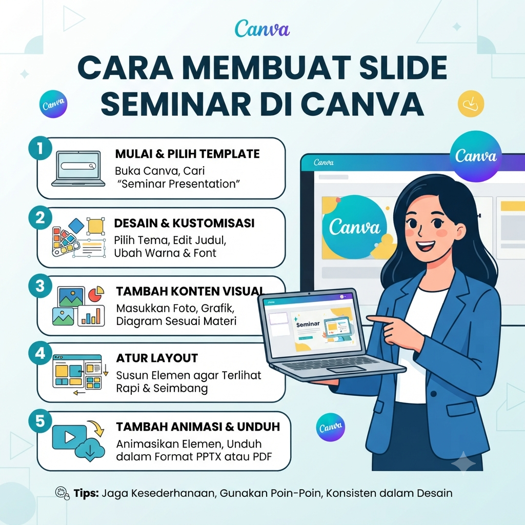 Cara Membuat Slide Seminar di Canva