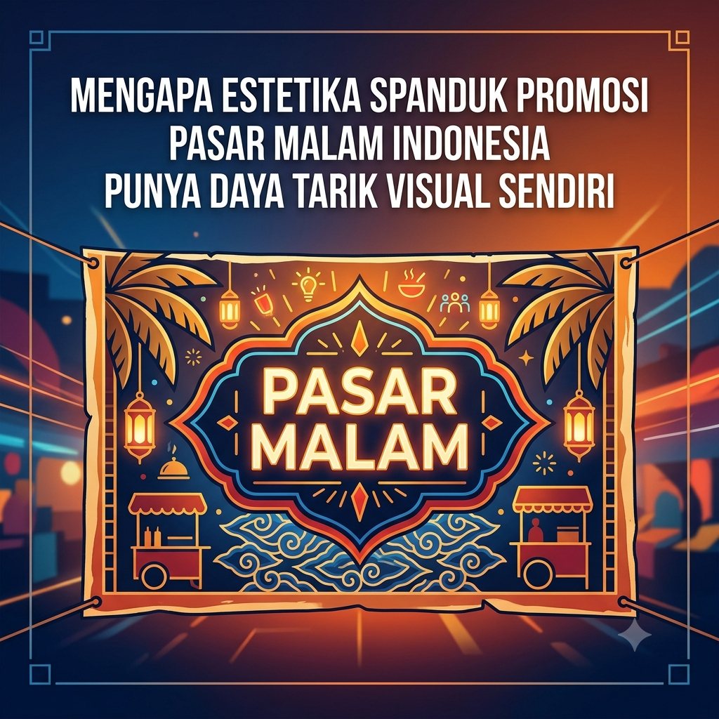 Estetika Spanduk Promosi Pasar Malam Indonesia