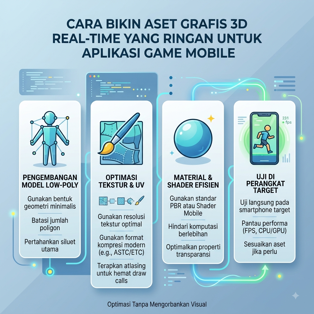 Aset Grafis 3D Real-Time yang Ringan untuk Aplikasi Game Mobile