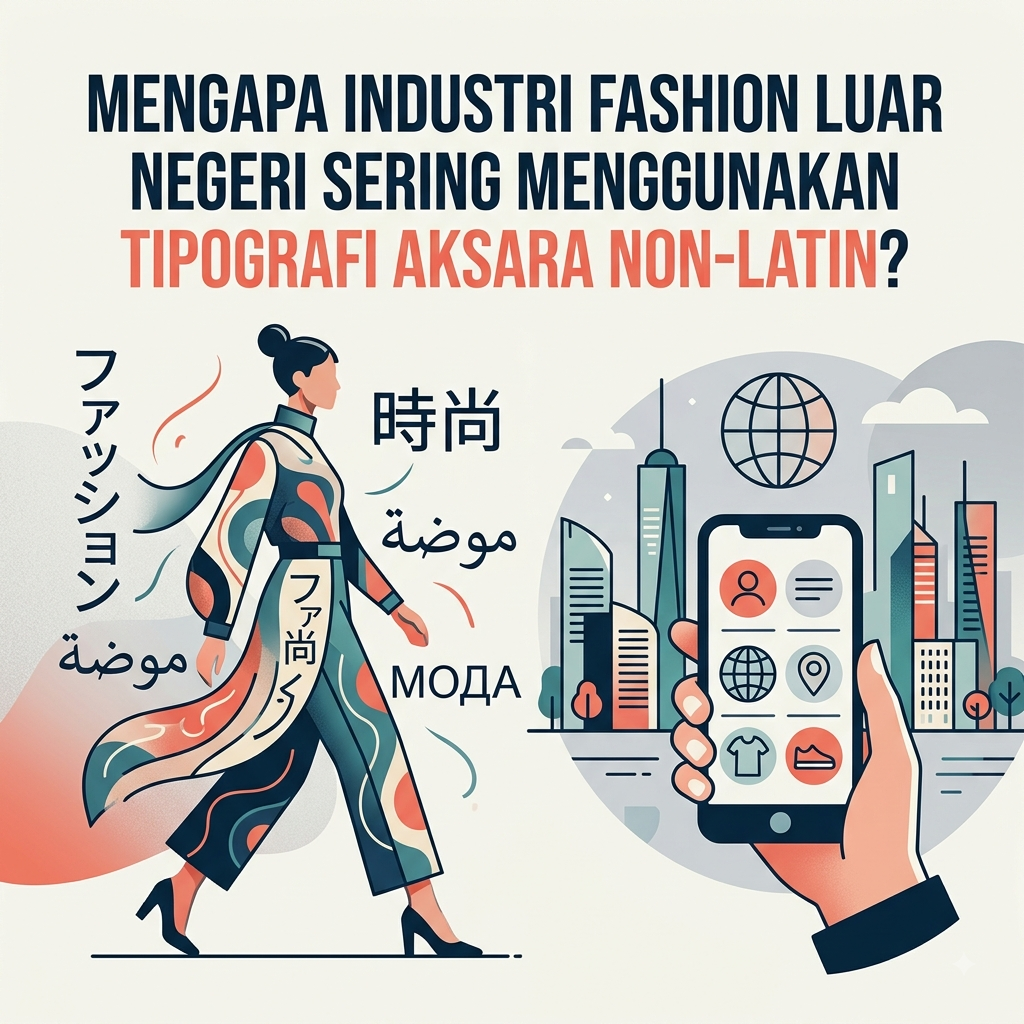 Fashion Luar Negeri Menggunakan Tipografi Aksara NonLatin