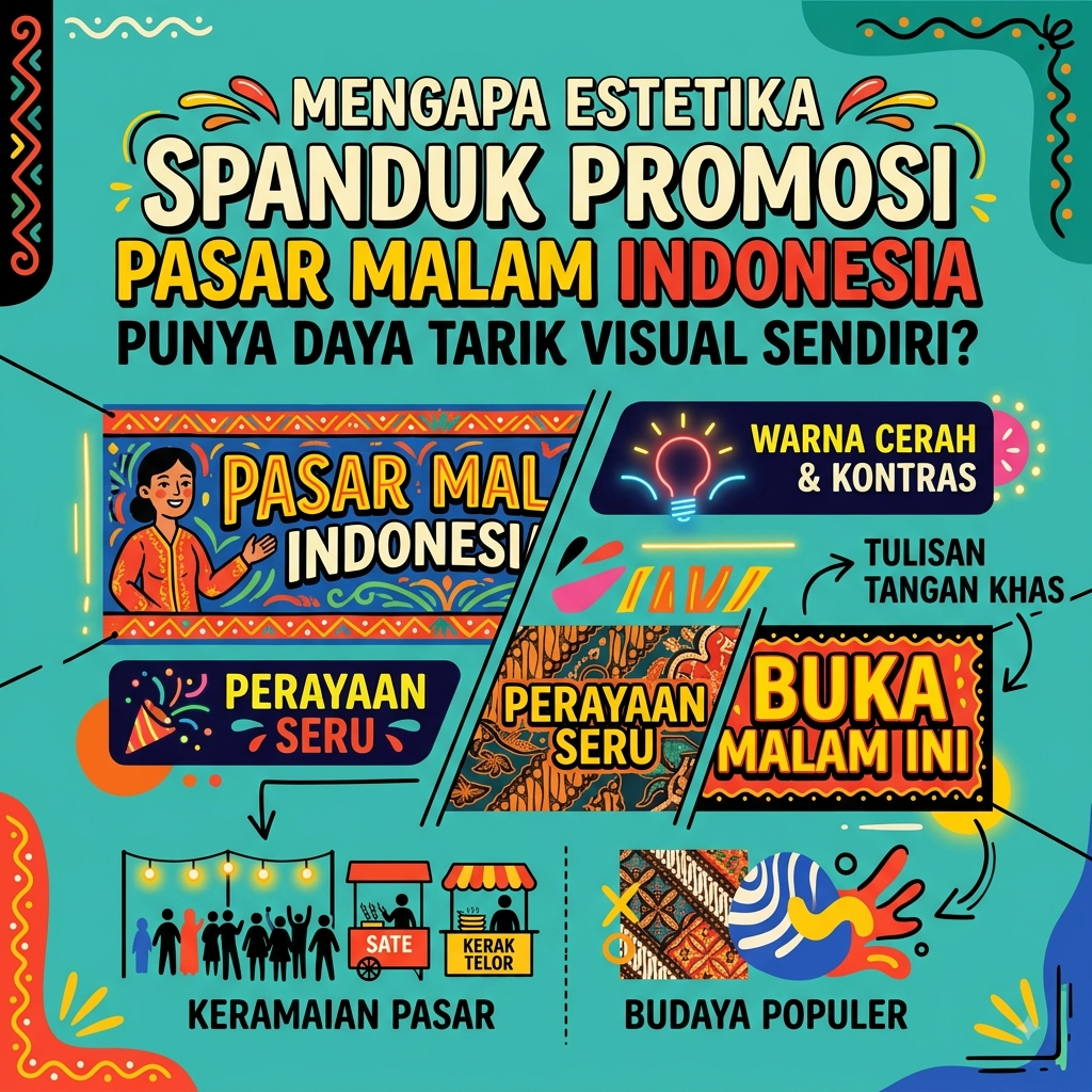Spanduk Promosi Pasar Malam Indonesia Punya Daya Tarik Visual