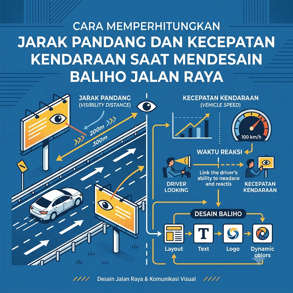 Jarak Pandang dan Kecepatan Kendaraan Saat Mendesain Baliho