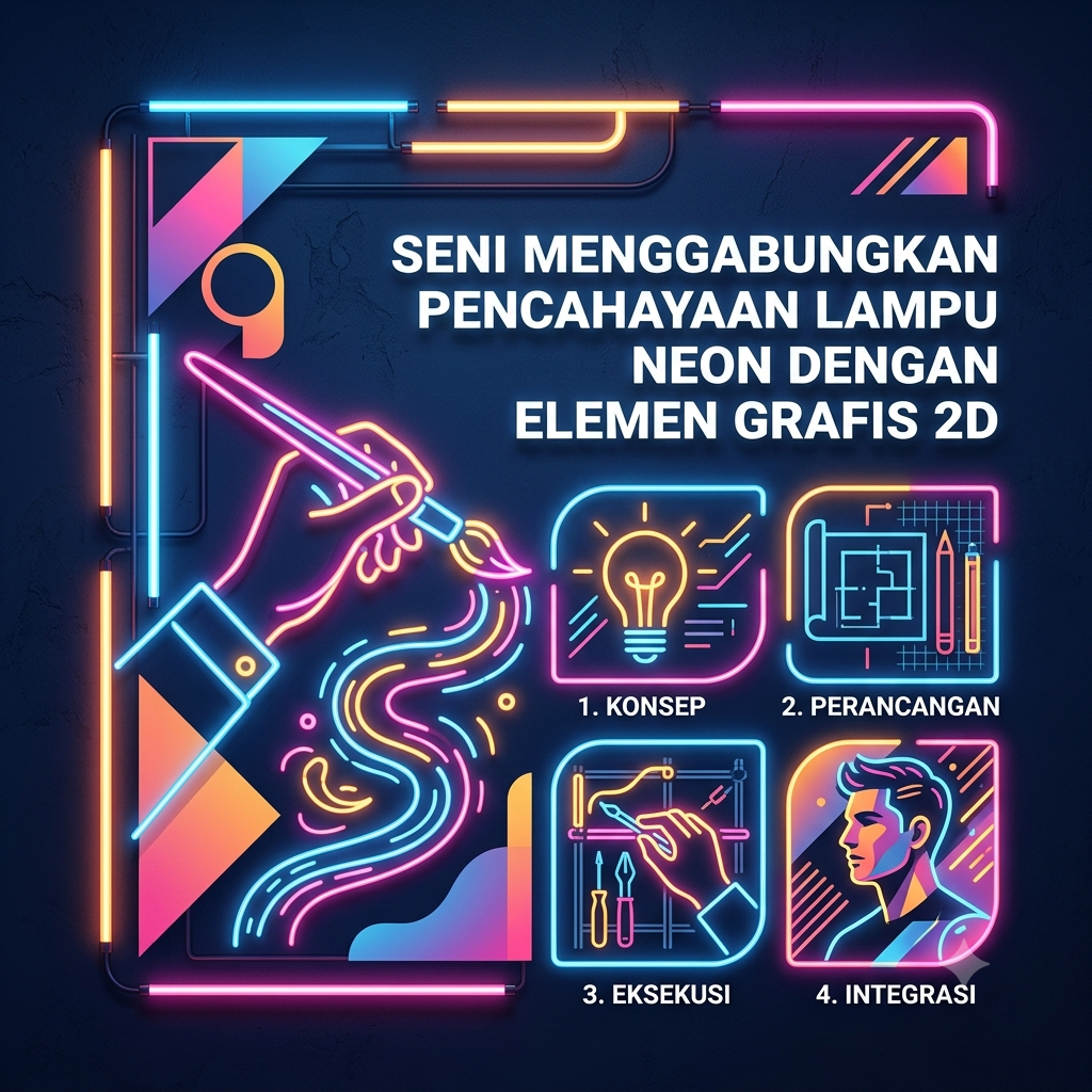 Seni Menggabungkan Pencahayaan Lampu Neon