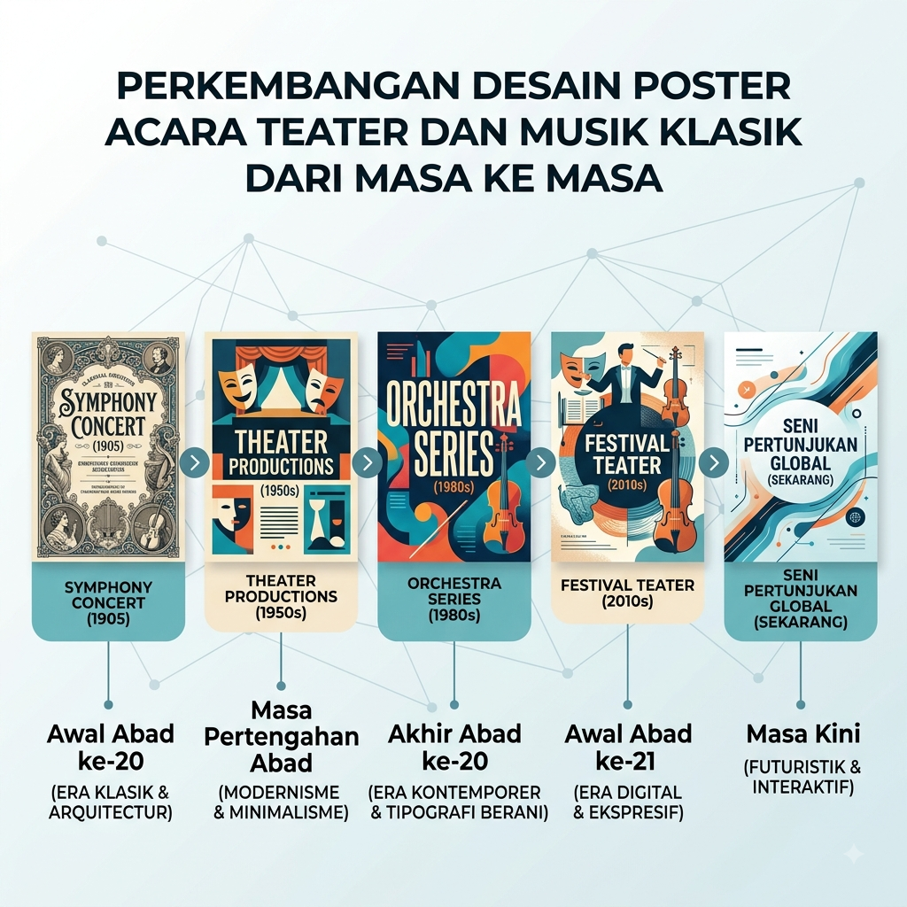 Desain Poster Acara Teater dan Musik Klasik dari Masa ke Masa