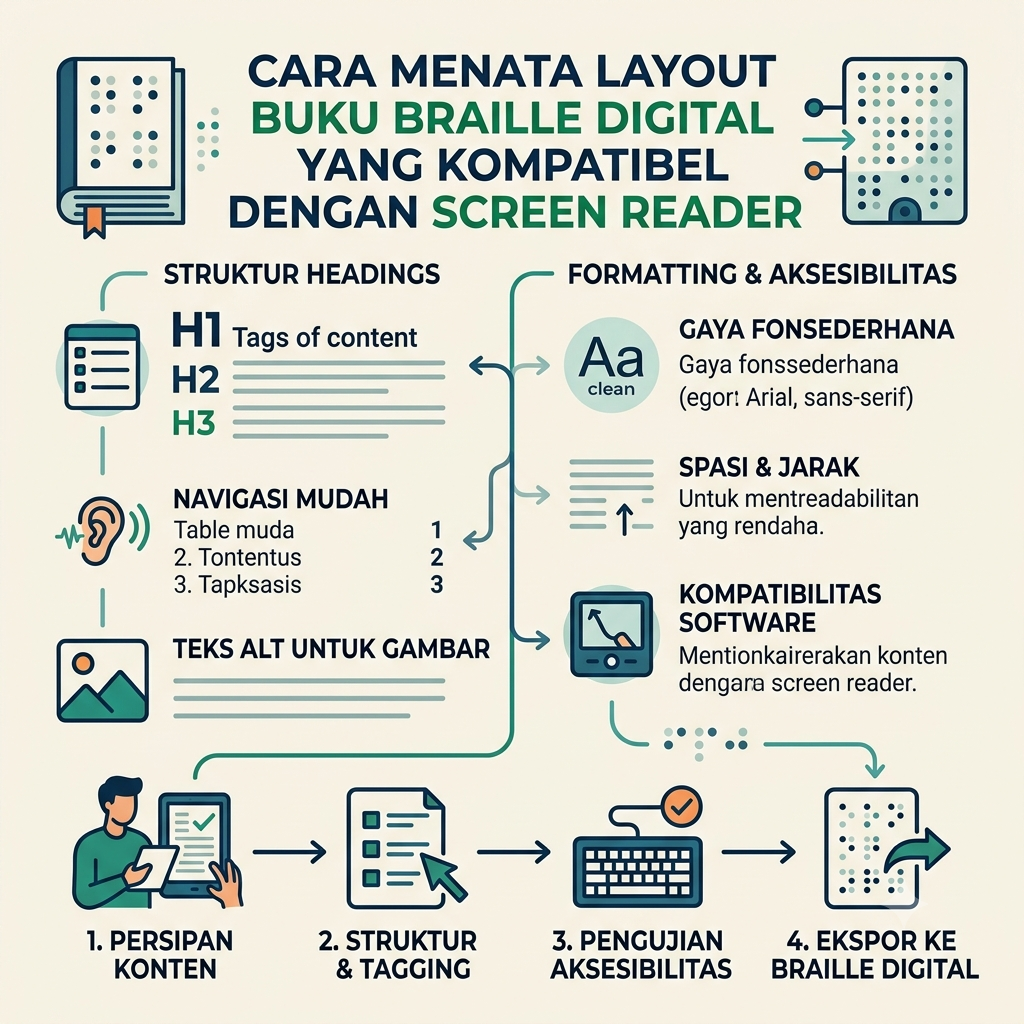 Cara Menata Layout Buku Braille Digital yang Kompatibel