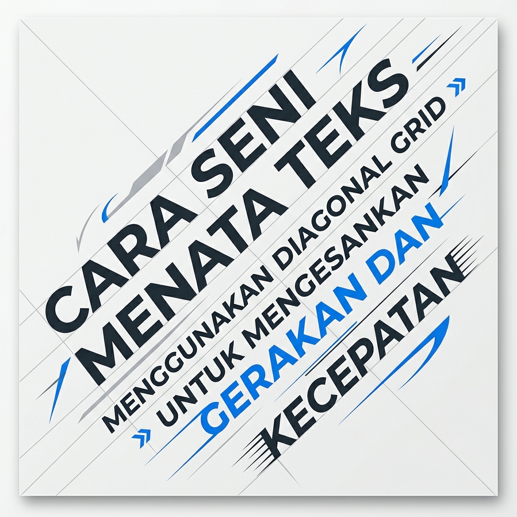 Seni Menata Teks Menggunakan Diagonal Grid
