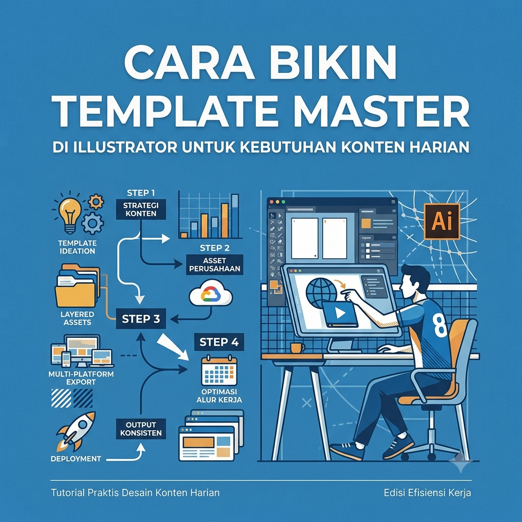 Template Master di Illustrator untuk Kebutuhan Konten Harian