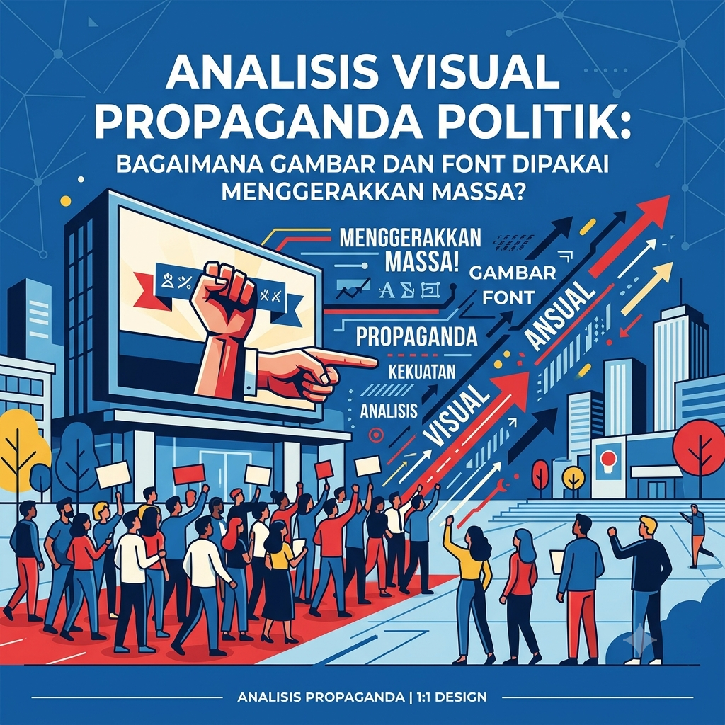 Bagaimana Gambar dan Font Dipakai Menggerakkan Massa