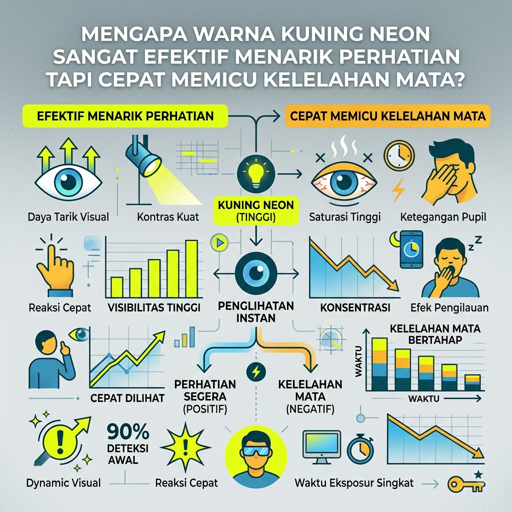 Mengapa Warna Kuning Neon Sangat Efektif Menarik Perhatian
