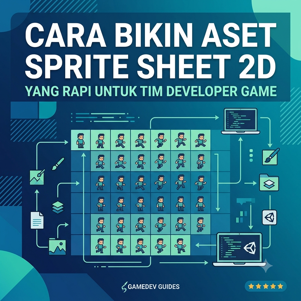 Bikin Aset Sprite Sheet 2D yang Rapi untuk Tim Developer Game