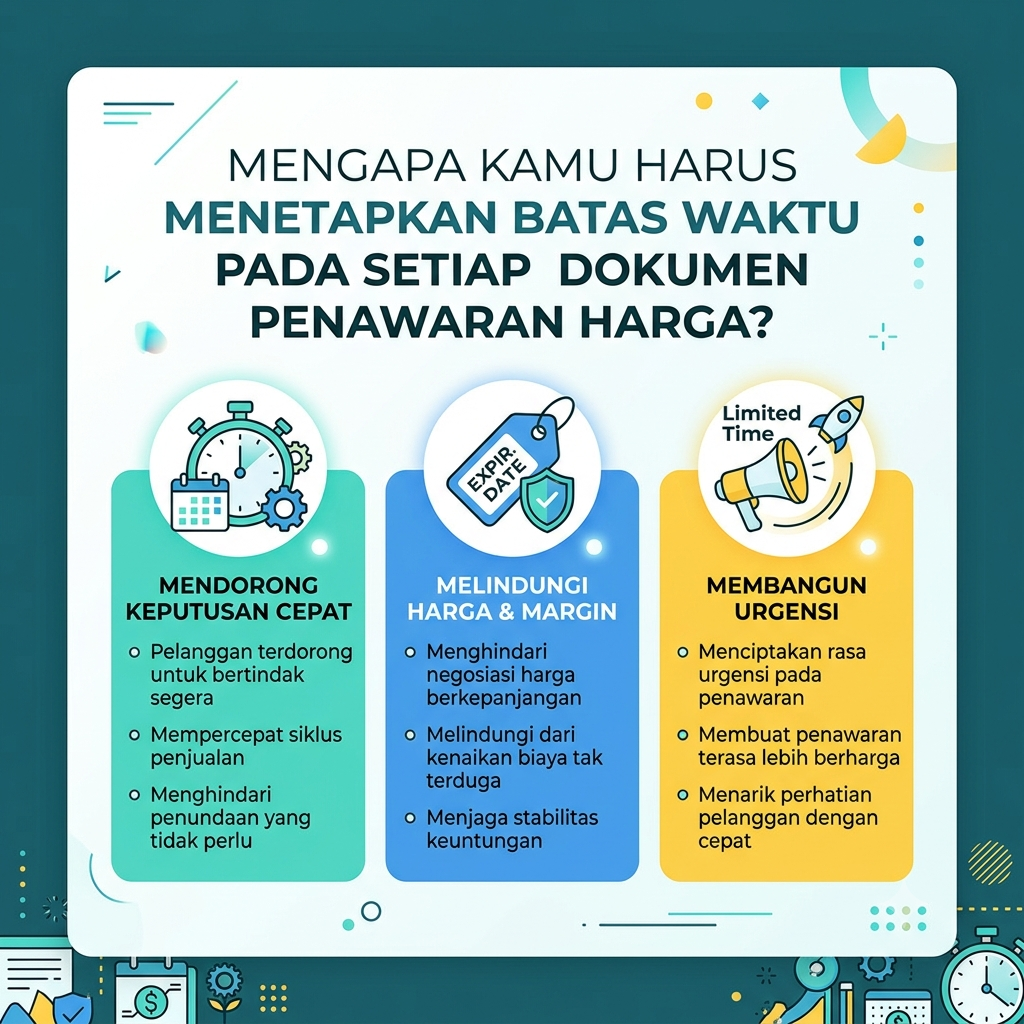 Menetapkan Batas Waktu pada Setiap Dokumen Penawaran Harga